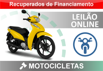 <center><big><b>LEILÃO de MOTOCICLETAS</b></center> <center></big>Recuperados de Financiamento<br>Bradesco </center>